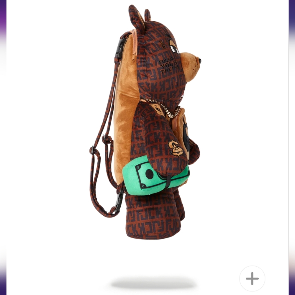 OFFENDED MONEYBEAR TEDDYBEAR BACKPACK By Sprayground - Picture 3 of 6